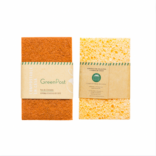 esponja de coco 100% compostable biodegradable ecológica