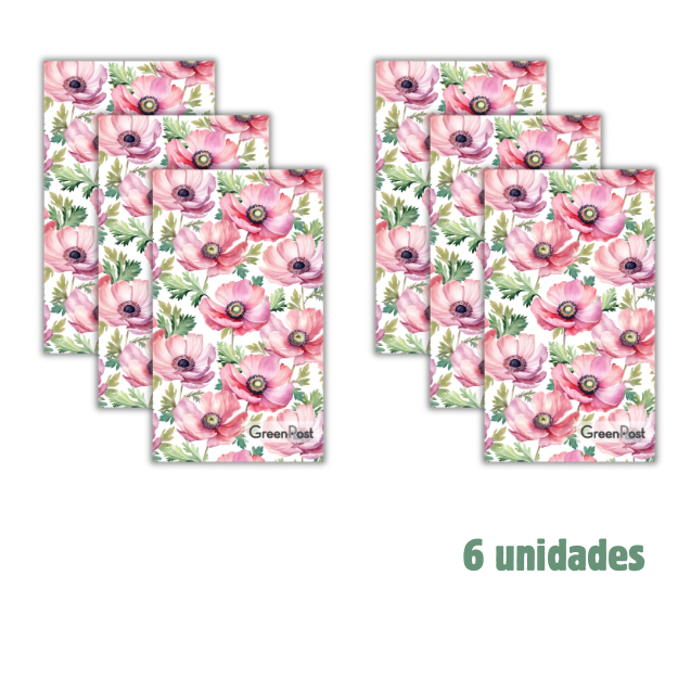 Caja 6 Paños de Cocina- Diseño Flores