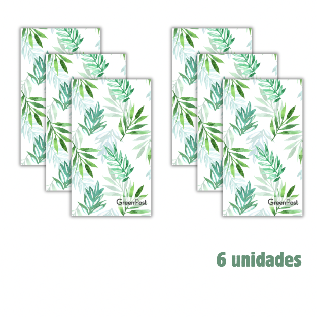 Caja 6 Paños de Cocina- Diseño Hojas