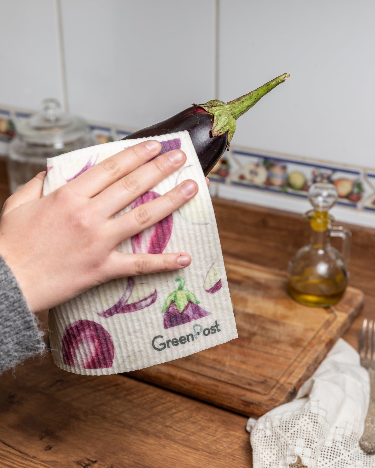 Caja de 10 Packs - 30 Paños Esponja Compostable - Diseño Verduras