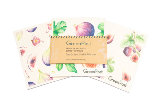 Paño Esponja Compostable (Pack 3) - Diseño Higos