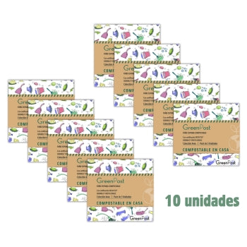 Caja de 10 Packs - 20 Paños Esponja Compostable
