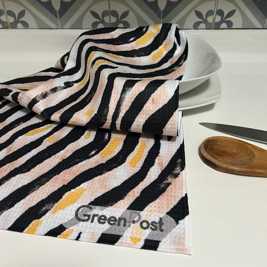 Paño de Cocina - Diseño Animal Print Negro