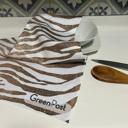 Paño de Cocina - Diseño Animal Print Café