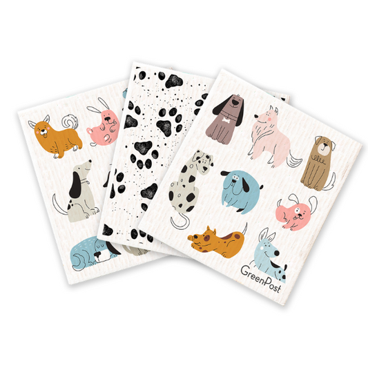 Caja de 10 Packs - 30 Paños Esponja Compostable - Diseño Pets