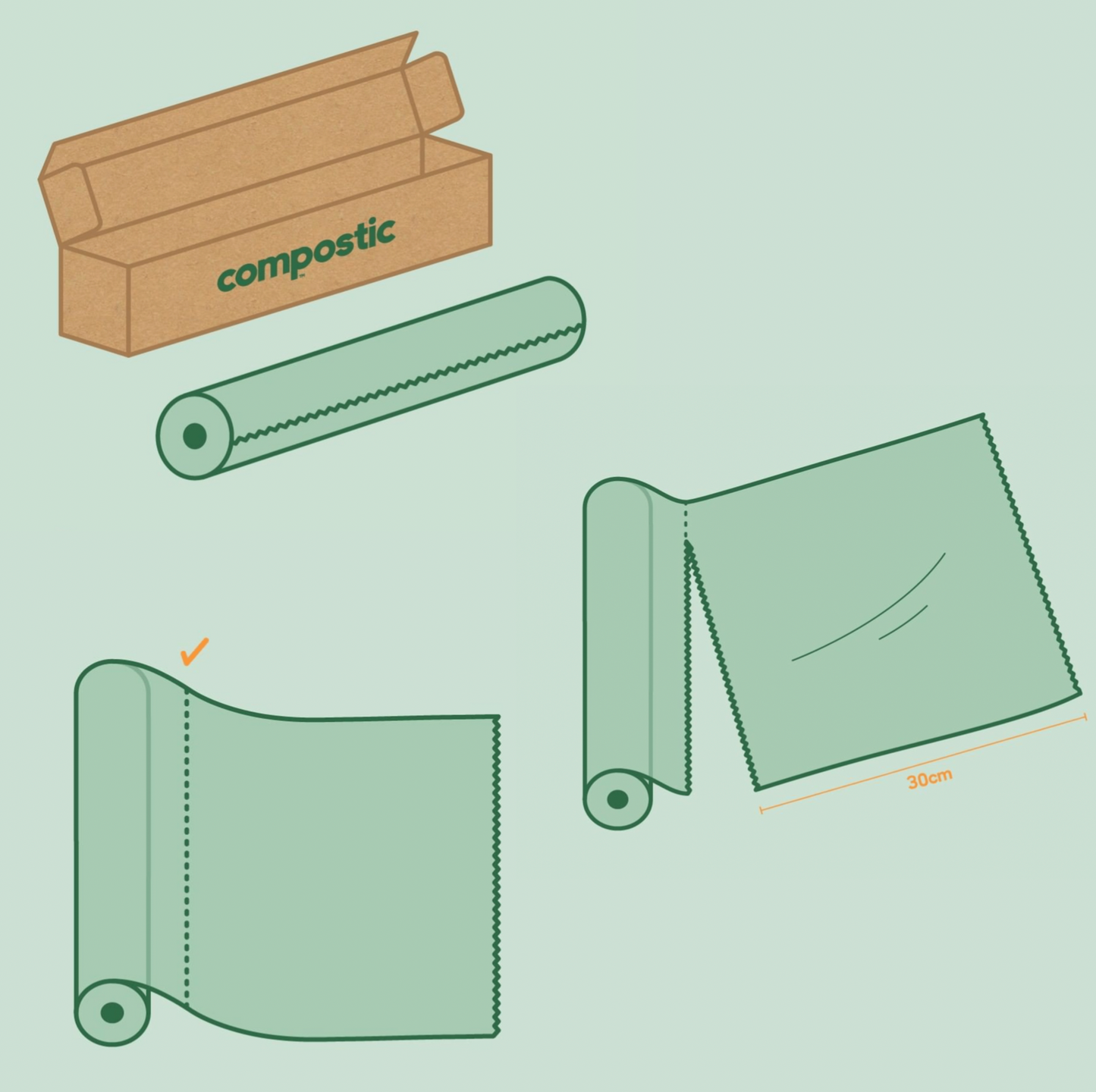 Compostic Film Adherente Compostable 30M