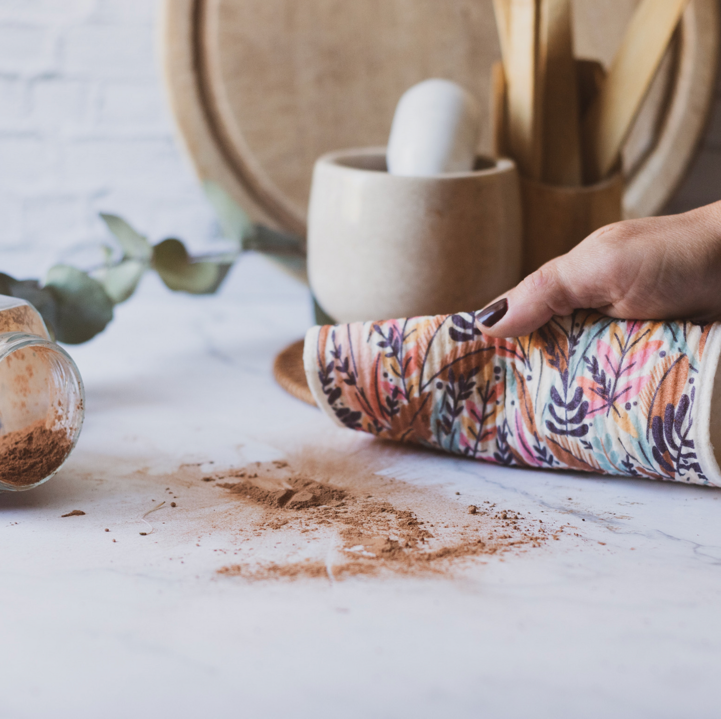 Paño Esponja Compostable (Pack 3) - Diseño Ramas