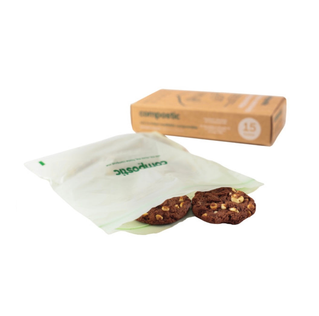 Compostic Bolsas reutilizables con cierre sandwich compostables