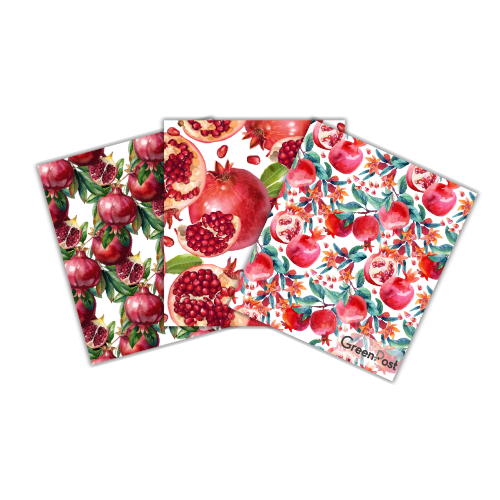 Paño Esponja Compostable (Pack 3) - Diseño Granadas