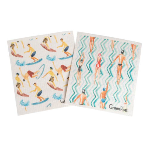 Paño Esponja Compostable (Pack 2) - Diseño Summer