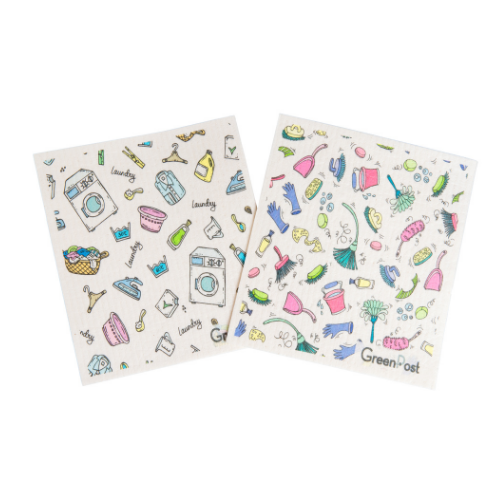 Paño Esponja Compostable (Pack 2) - Diseño Soa Pauli