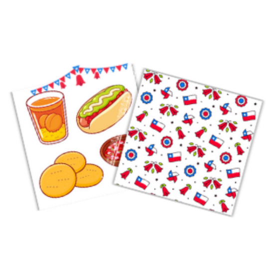 Paño Esponja Compostable (Pack 2) - Diseño Fiestas Patrias