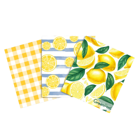 Paño Esponja Compostable (Pack 3) - Diseño Limones