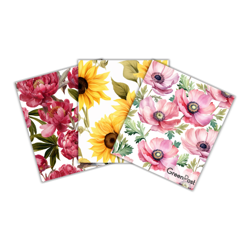 Paño Esponja Compostable (Pack 3) - Diseño Flores