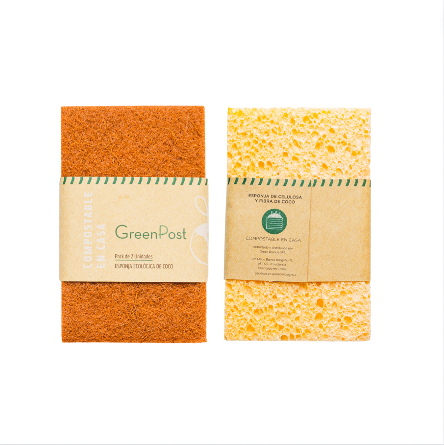 esponja de coco 100% compostable biodegradable ecológica