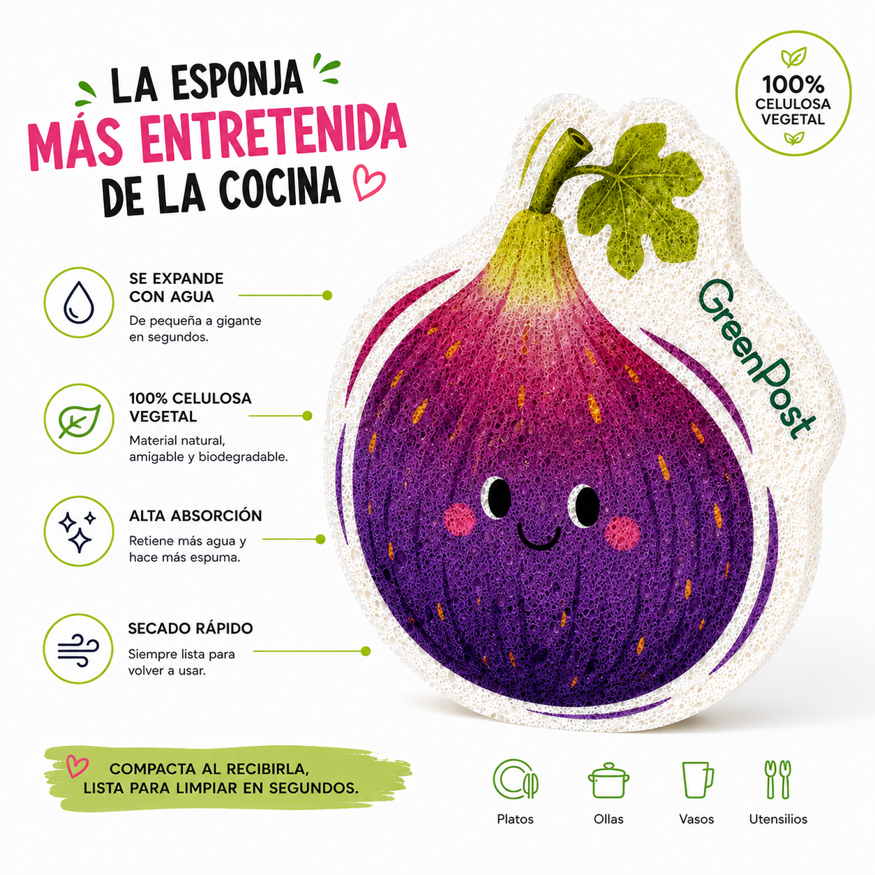 Esponja más entretenida - Forma Higo
