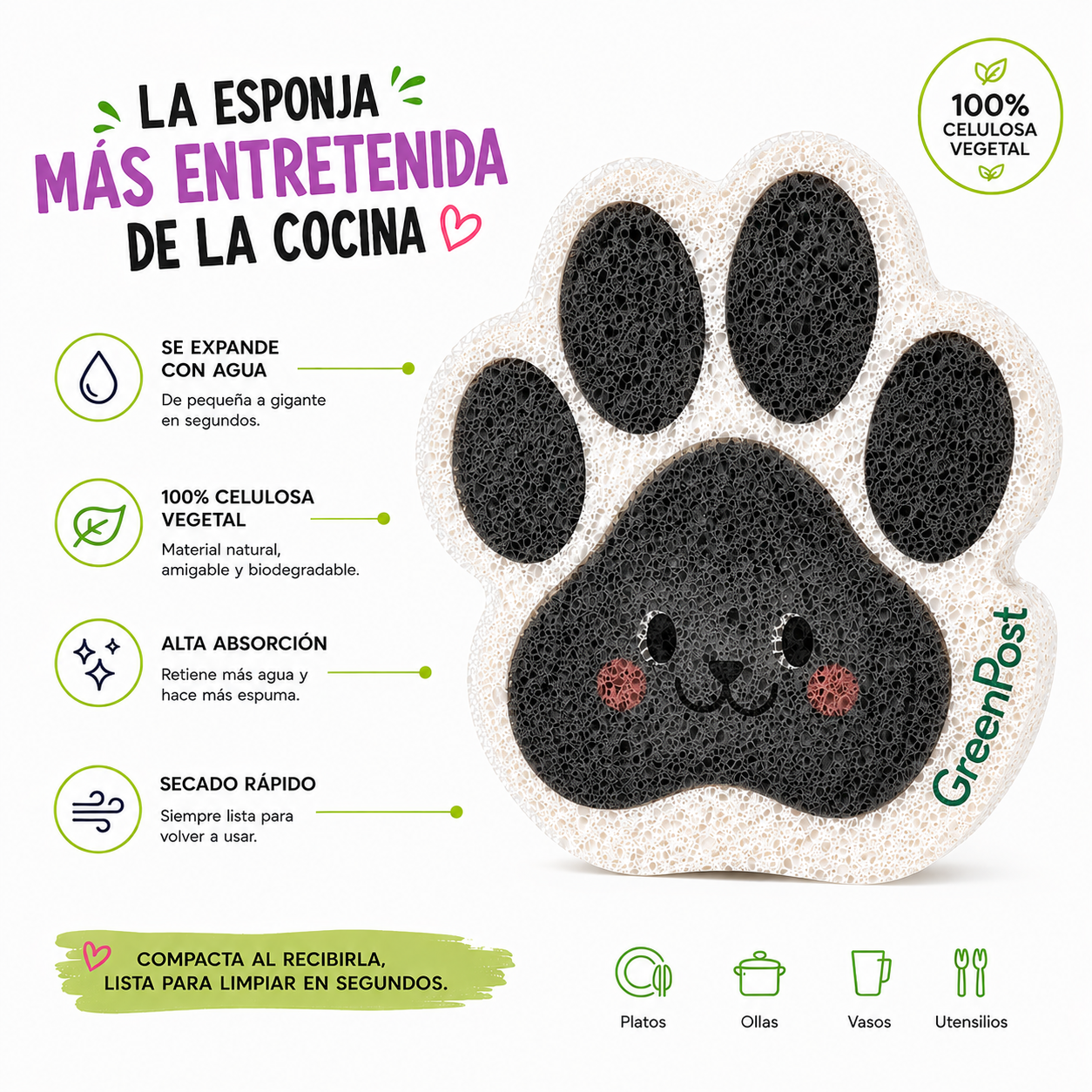 Esponja más entretenida - Forma Patita