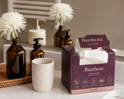 Bambora Toallas Faciales Secas XL – 50 Unidades