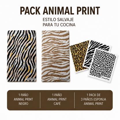Pack Cocina Salvaje – Diseño Animal Print