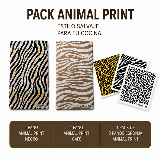 Pack Cocina Salvaje – Diseño Animal Print