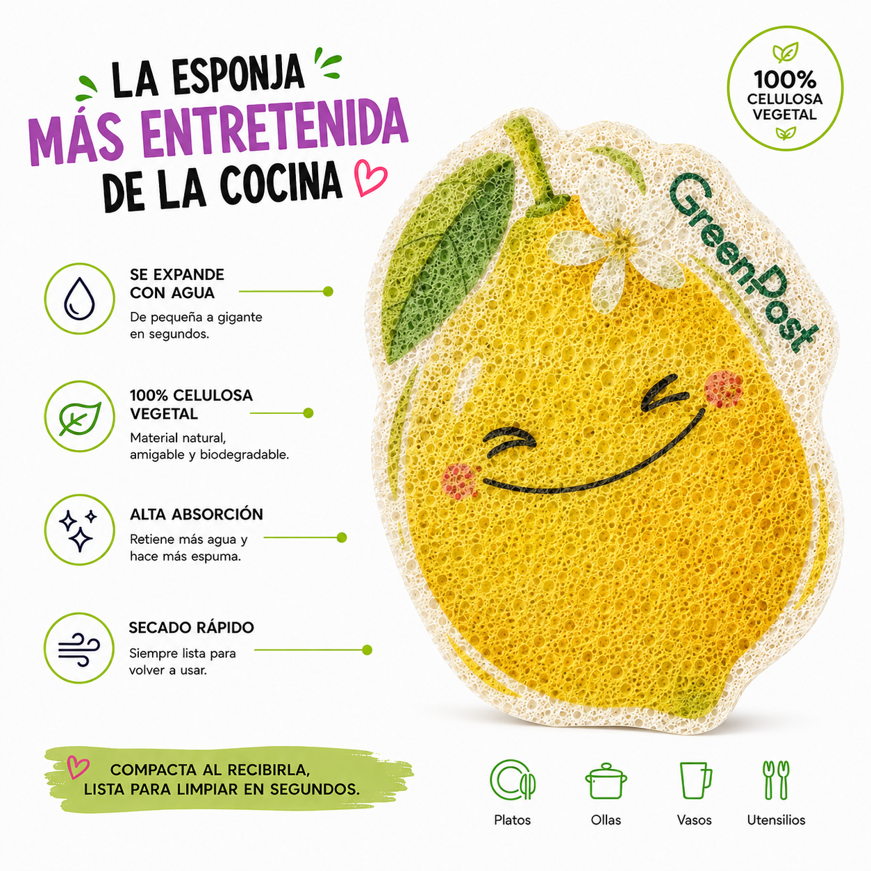 Esponja más entretenida - Forma Limón