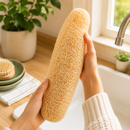 Esponja Compostable de LUFFA. 1 unidad