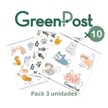 Caja de 10 Packs - 30 Paños Esponja Compostable - Diseño Miau