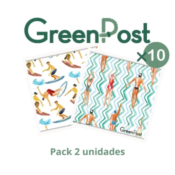 Caja de 10 Packs - 20 Paños Esponja Compostable - Diseño Summer