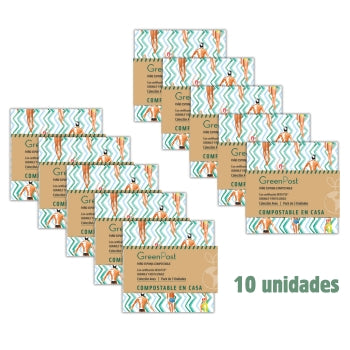 Caja de 10 Packs - 20 Paños Esponja Compostable - Diseño Summer