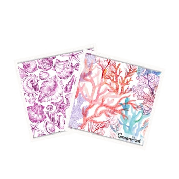 Paño Esponja Compostable (Pack 2) - Diseño Corales