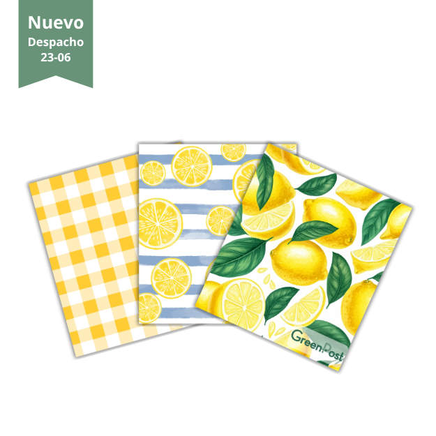 Paño Esponja Compostable (Pack 3) - Diseño Limones