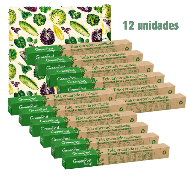 Caja 12 Greenposr Wrap - Tela encerada 33x100 cm