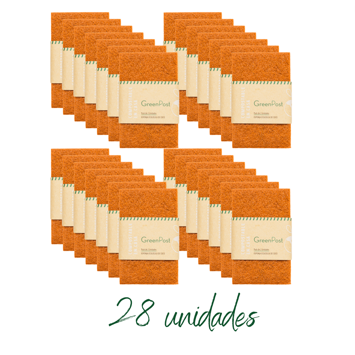 Esponja de coco. Esponja ecológica de fibra de coco. Producto sustentable.